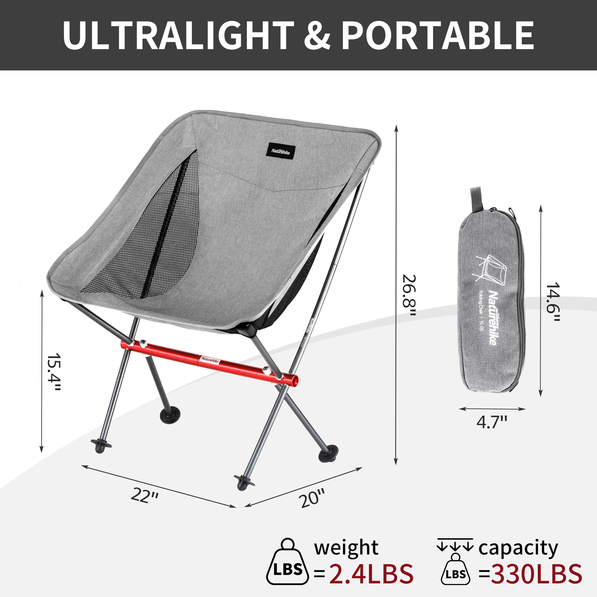 Silla de camping ligera sobredimensionada Yl05