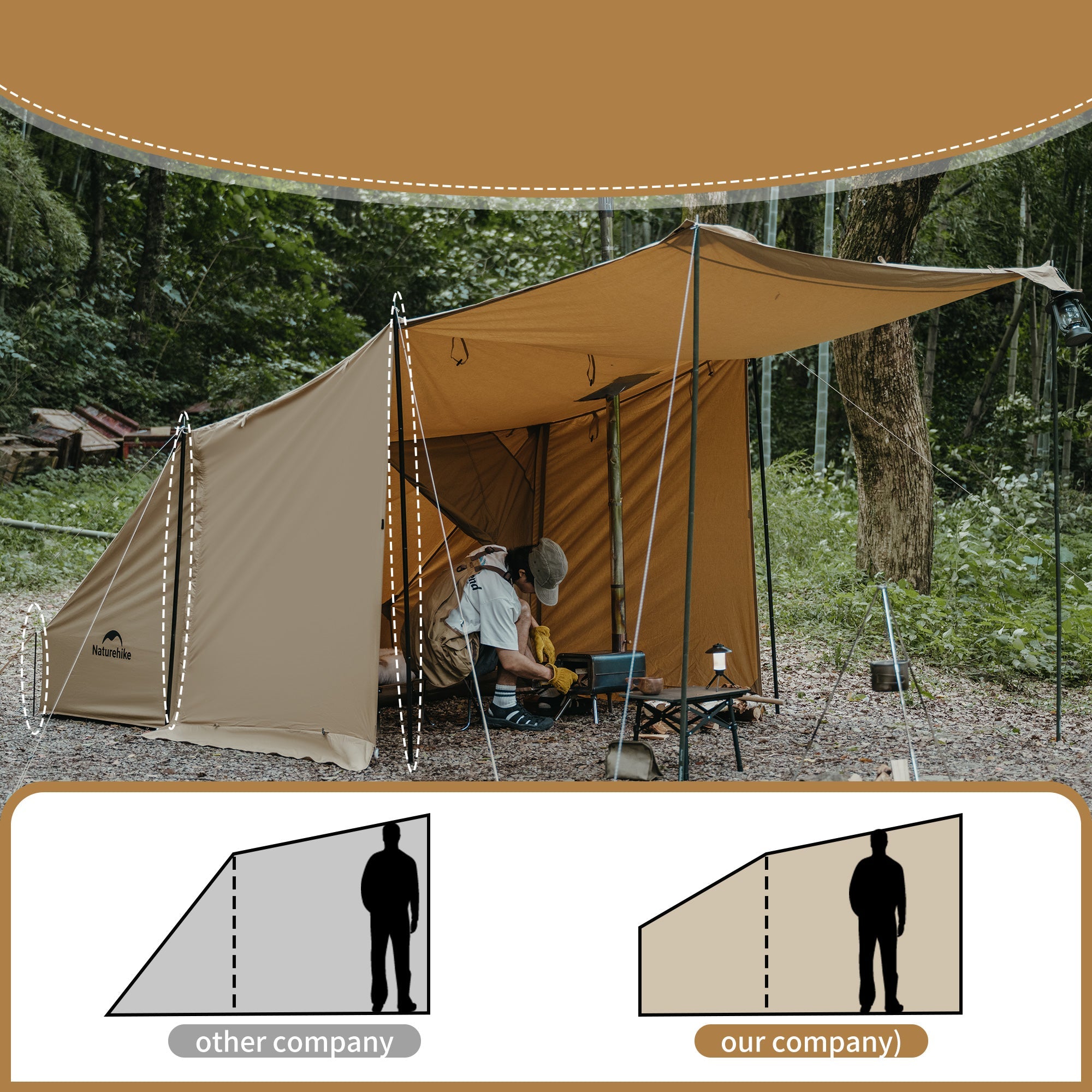 Toldo de carpa resistente