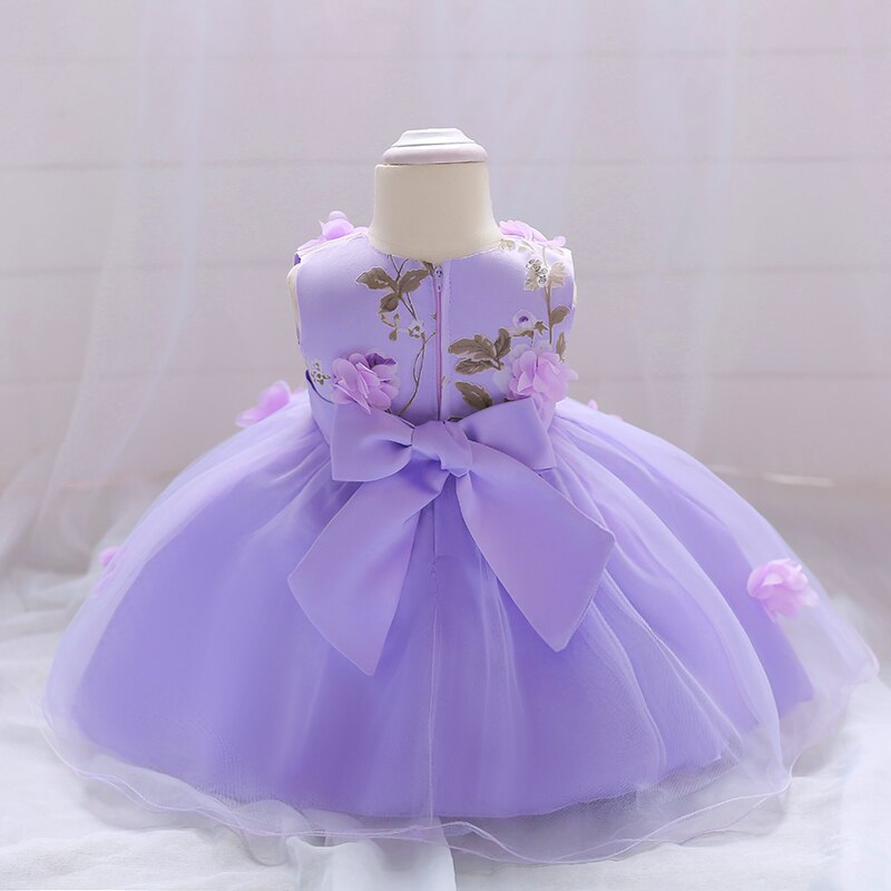 Abito da principessa viola per bambina in chiffon