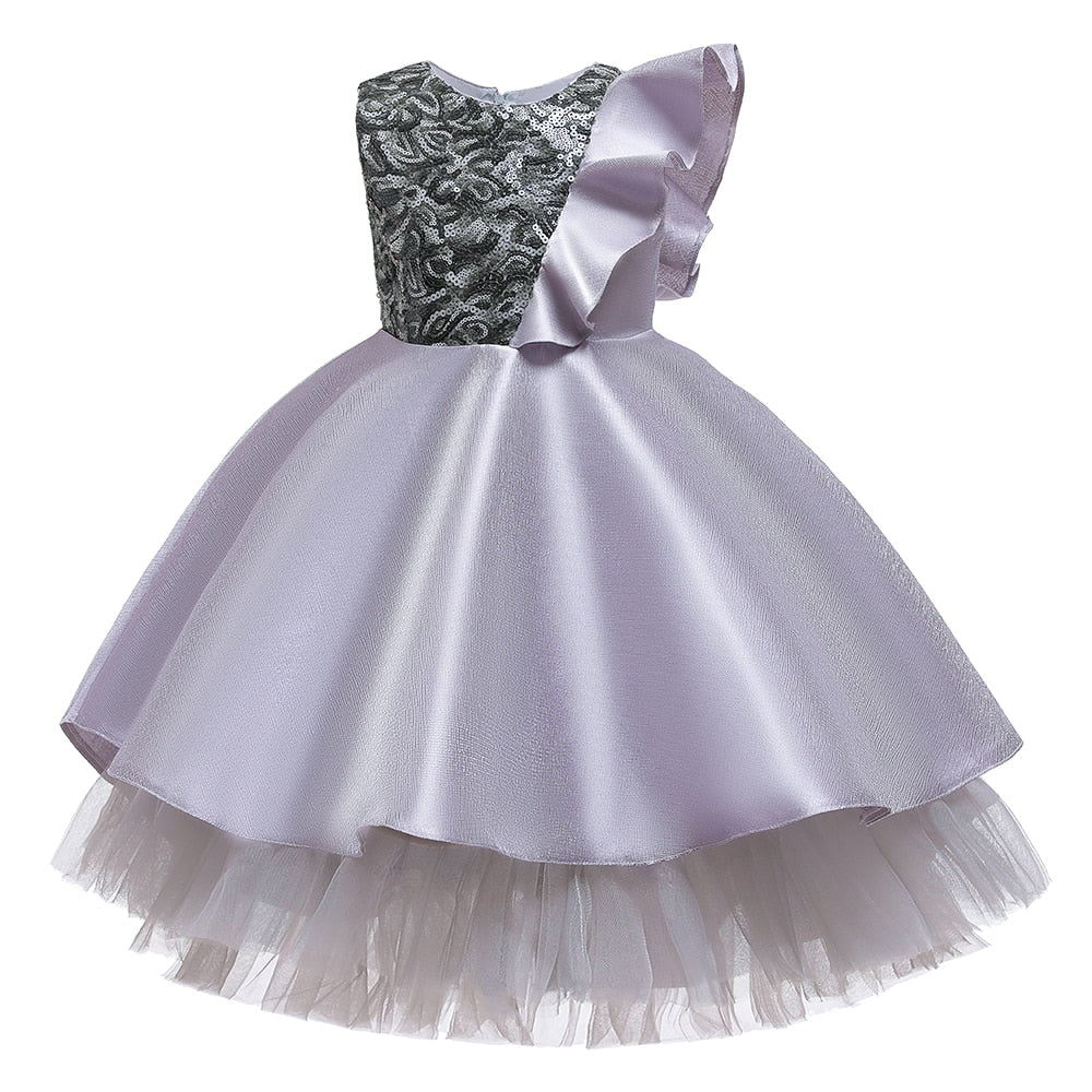 Vestido de princesa rosa para bebé niña