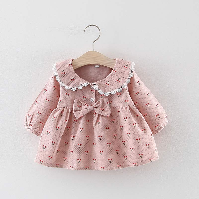 Vestido de bebé con motivos de cerezas