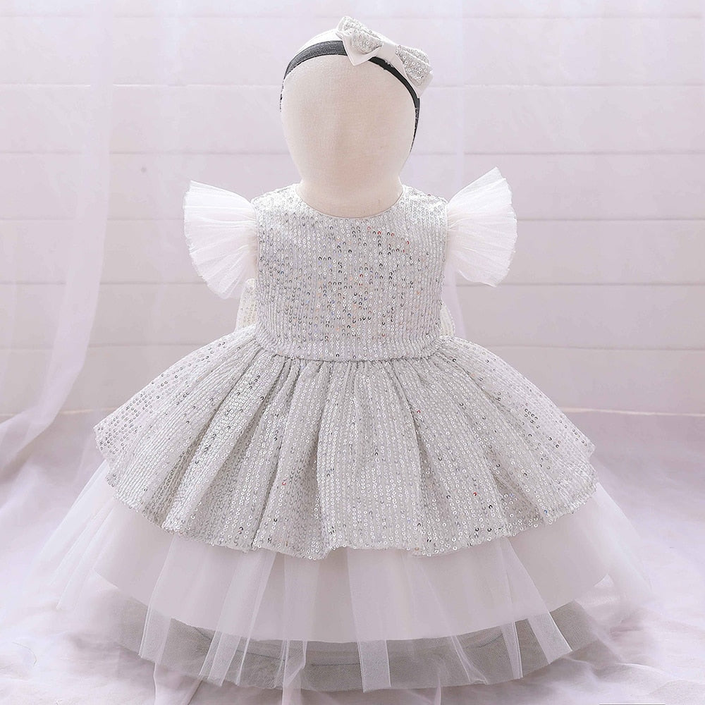 Vestido princesa bebé de pedrería