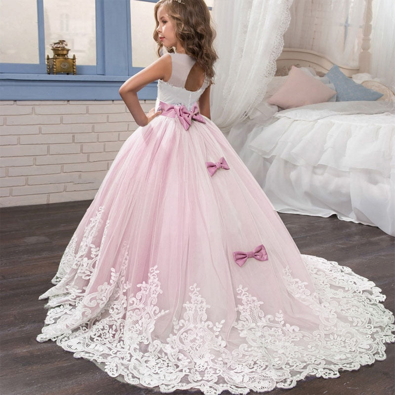 Vestido de dama de honor rosa