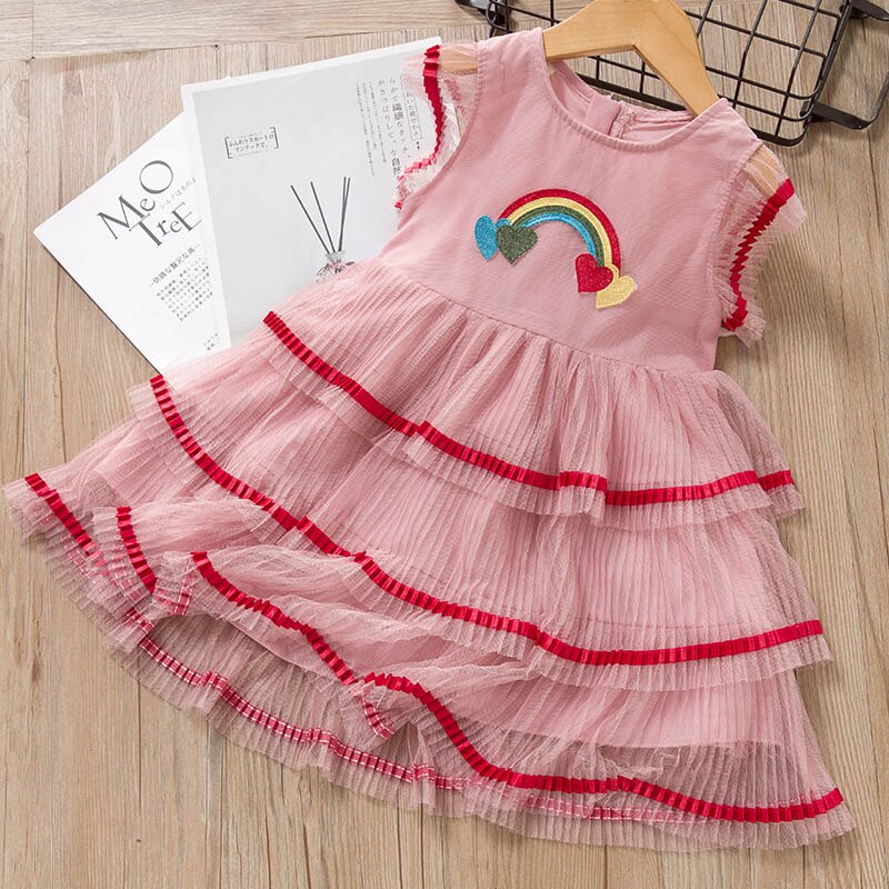 Kleid Einhorn Regenbogen Trapez