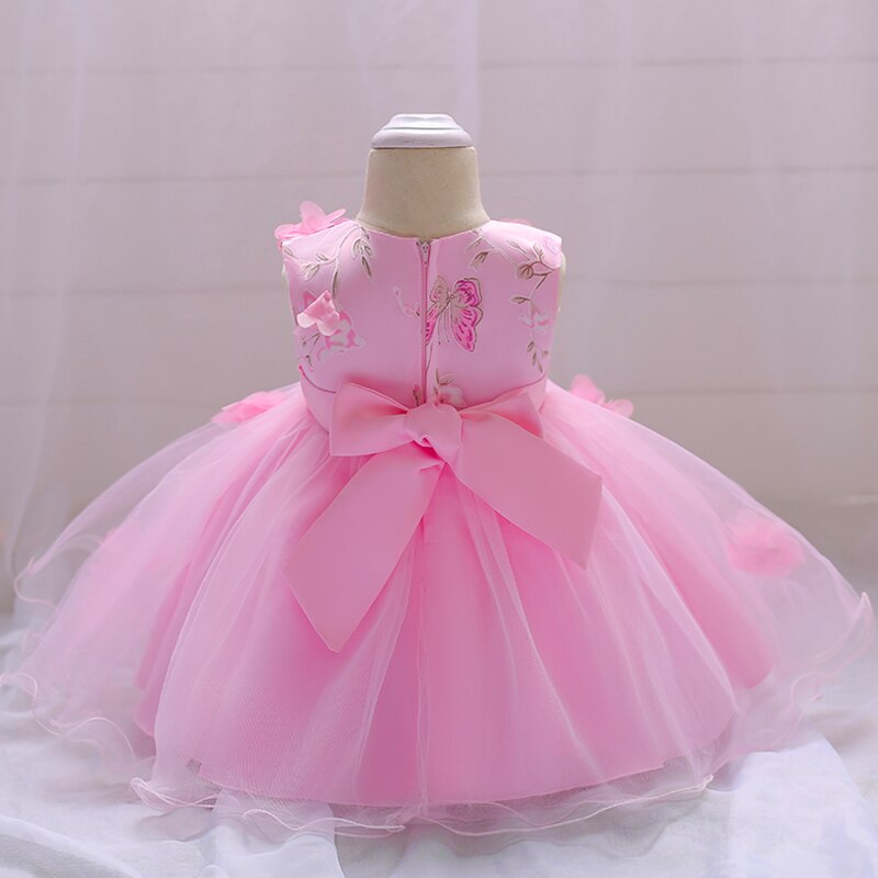 Baby-Prinzessin-Kleid aus Chiffon in Rosa