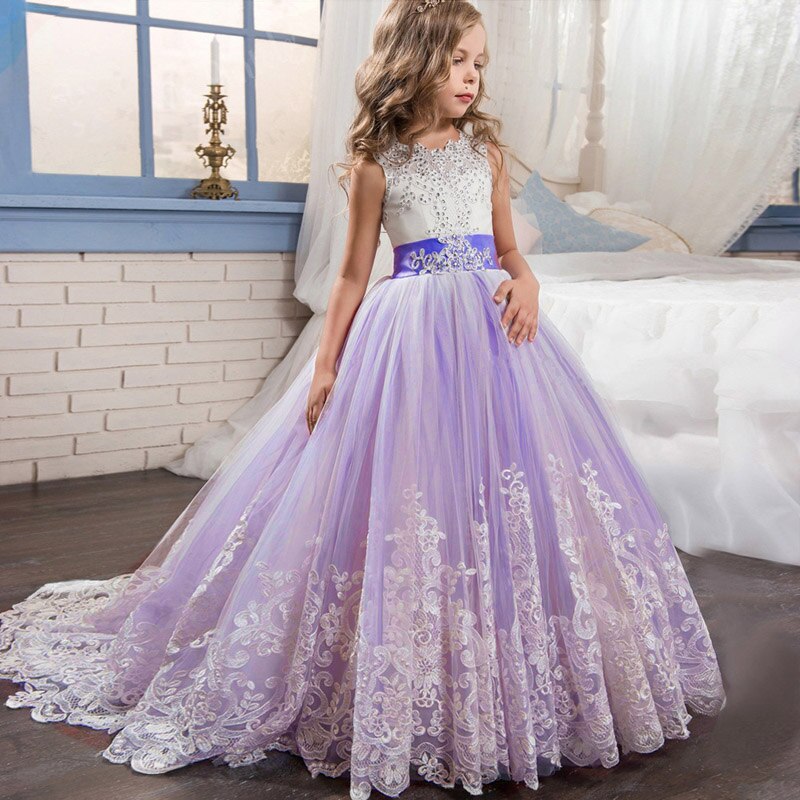 Kleid für die Brautjungfer, Mädchen, violett