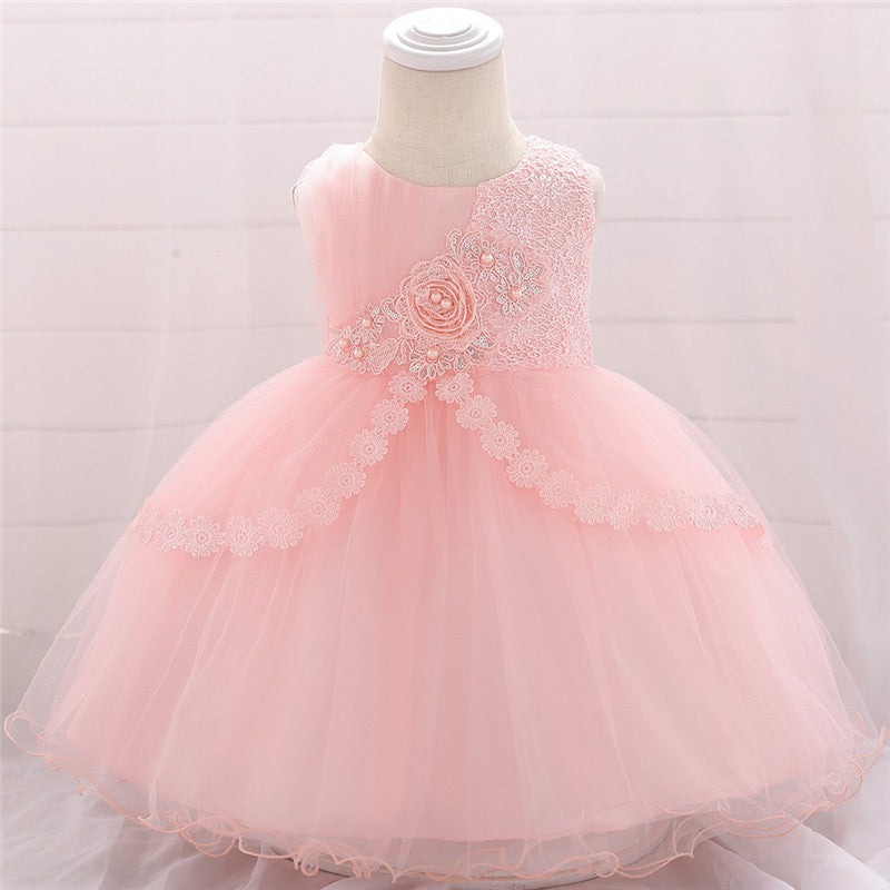 Vestido de baile de encaje para bebé niña