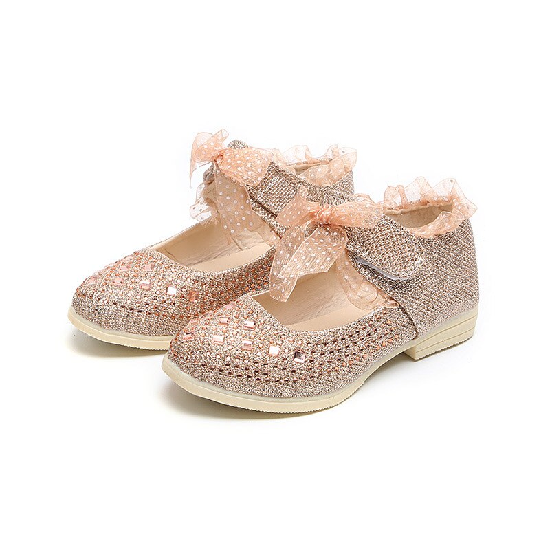 Baby-Ballerinas mit Strass und Pailletten in Gold