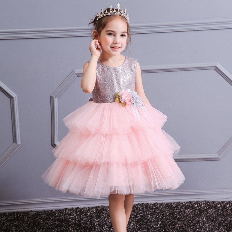 Kleid Prinzessin, Mädchen, Pailletten