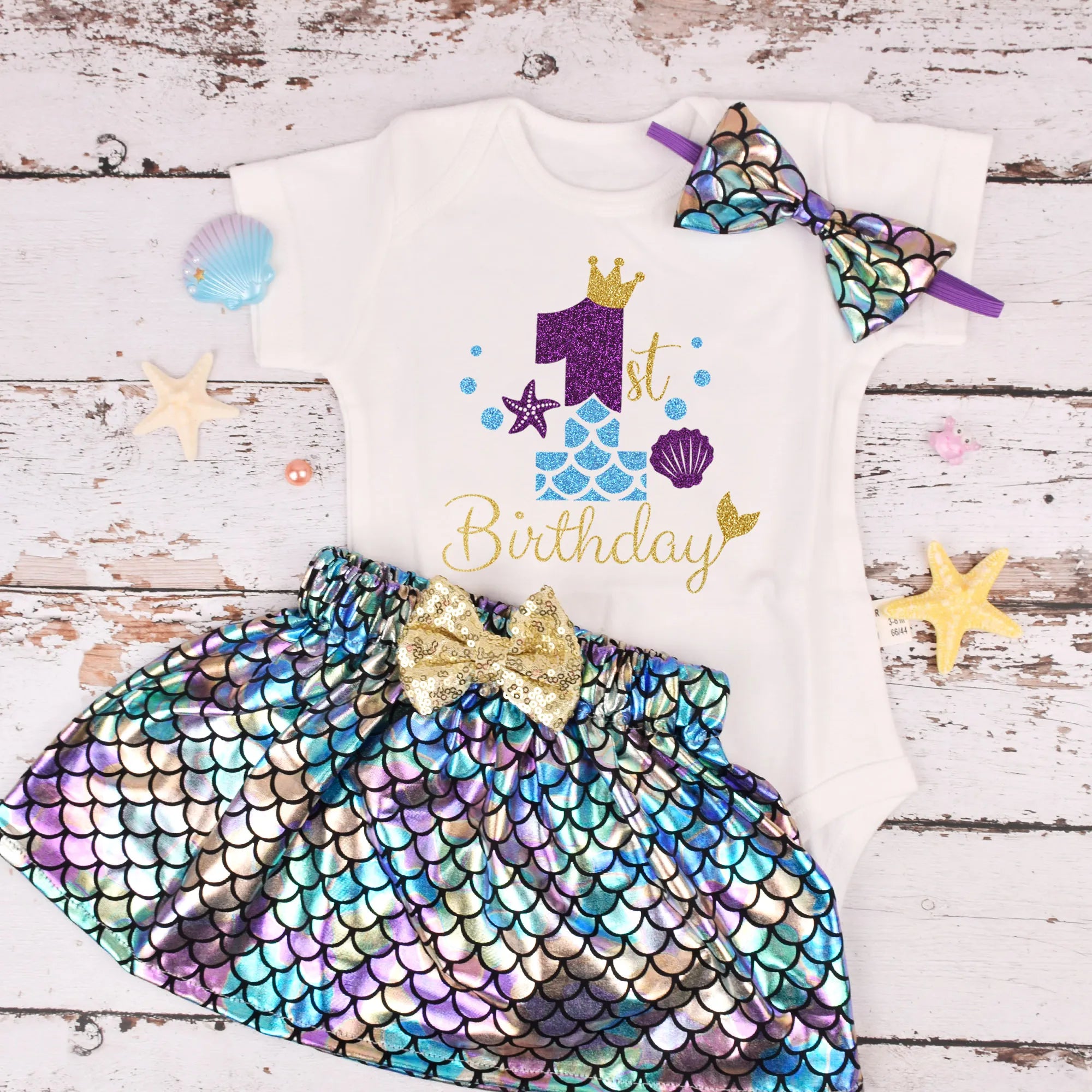 Set compleanno 1 anno baby sirena