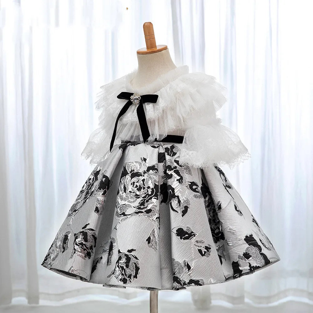 Vestido infantil flor y elegancia