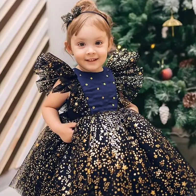 Vestido de estrella de Navidad para niña