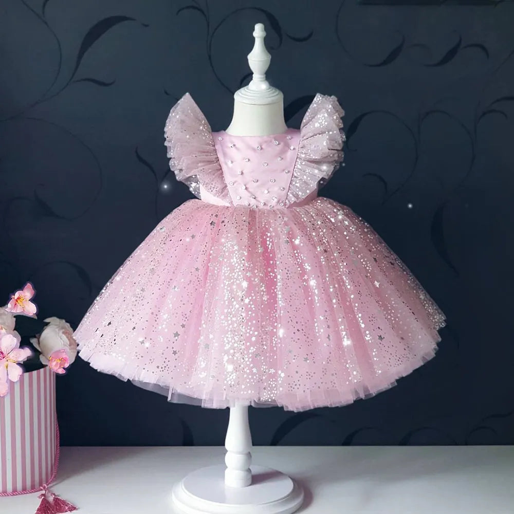 Vestido de estrella de Navidad para niña