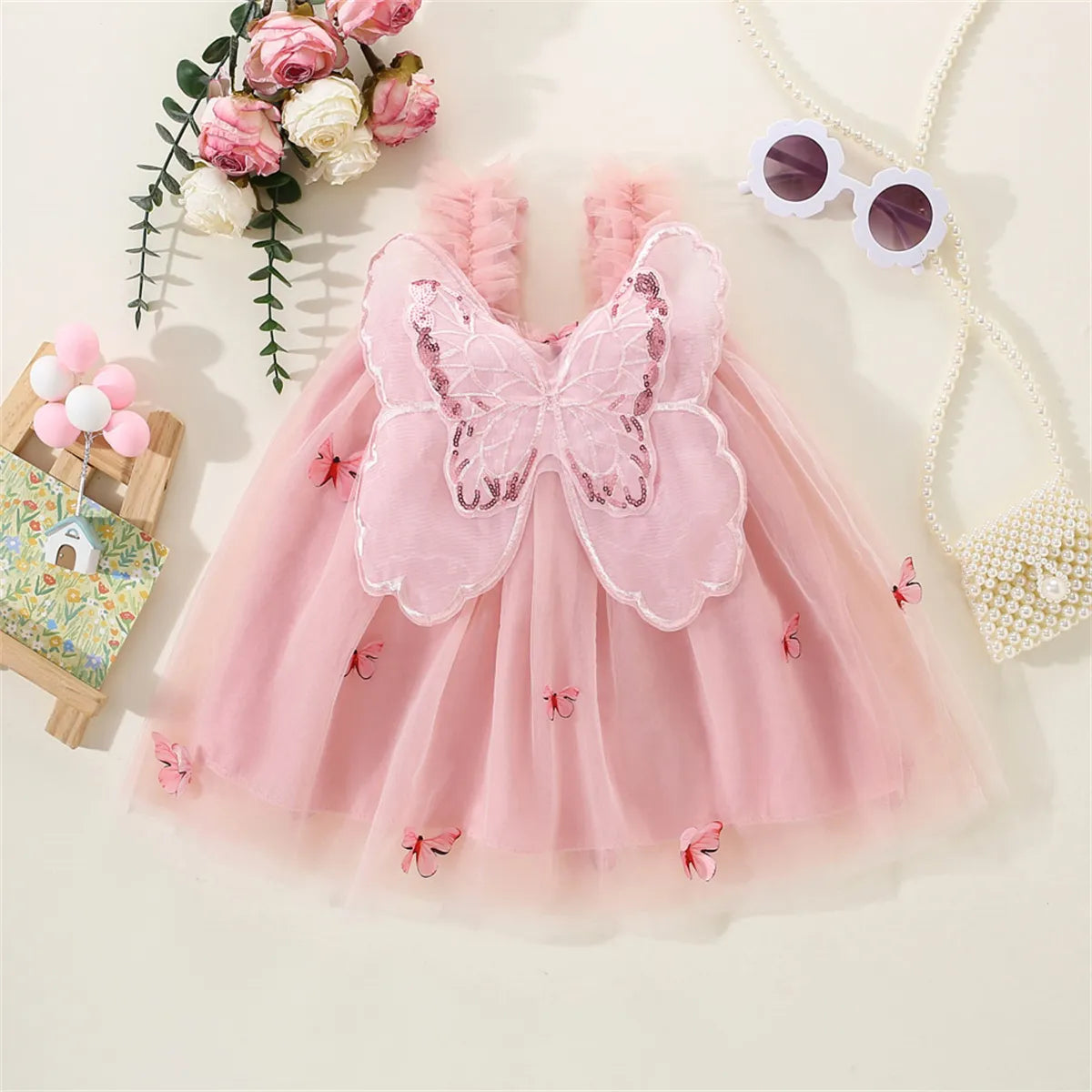 Babykleid Schmetterlingsflügel