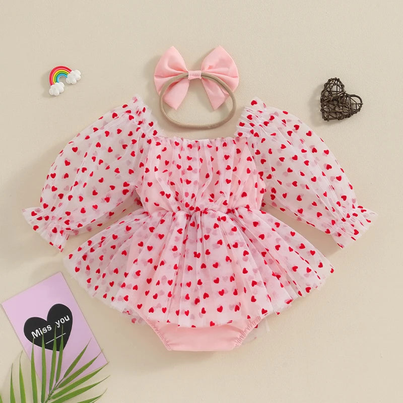 Strampelanzug Babykleid kleines Herz