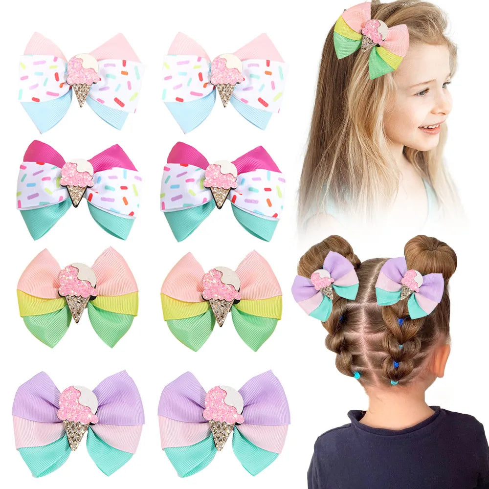 Set di 2 fermagli per capelli colorati per bambina