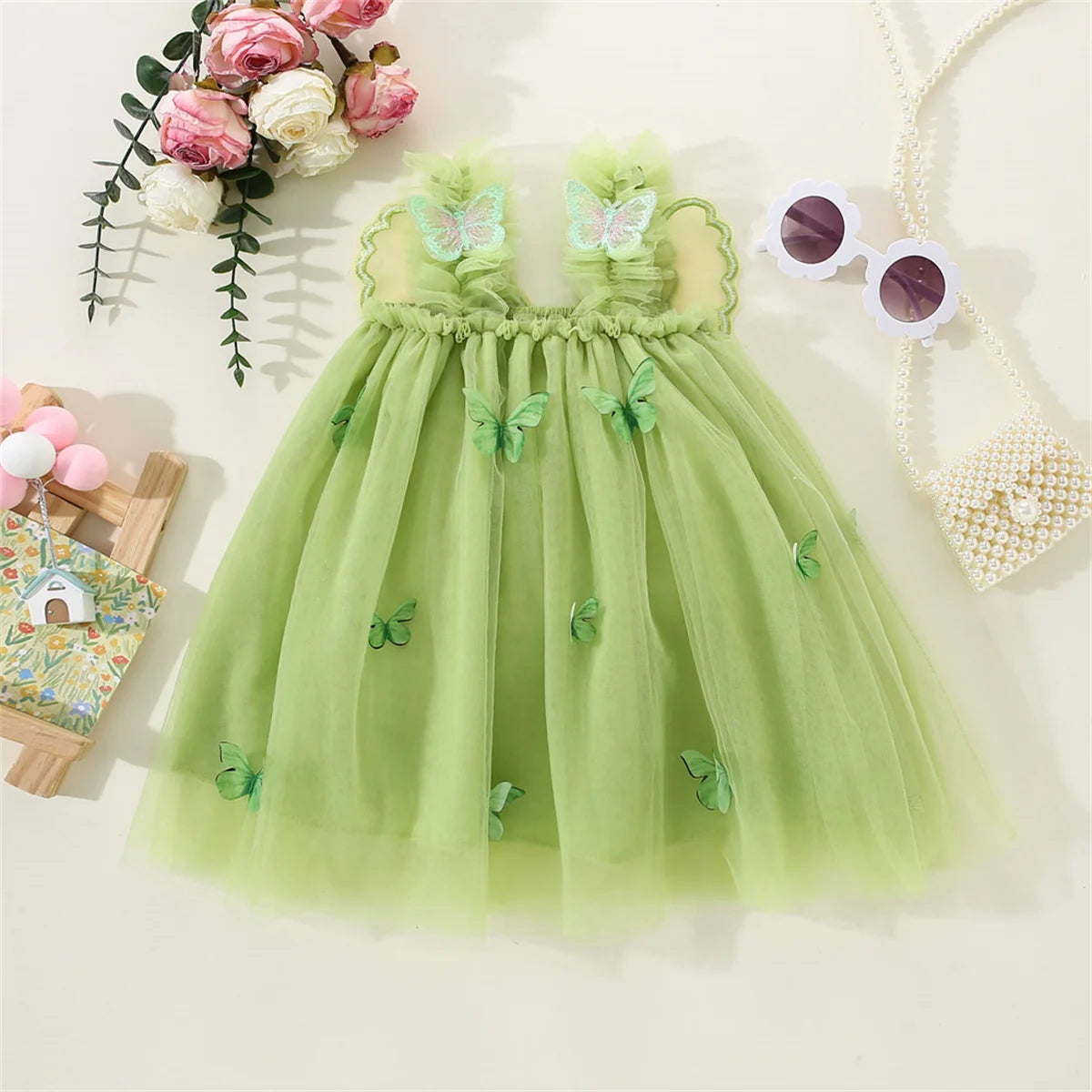 Babykleid Schmetterlingsflügel