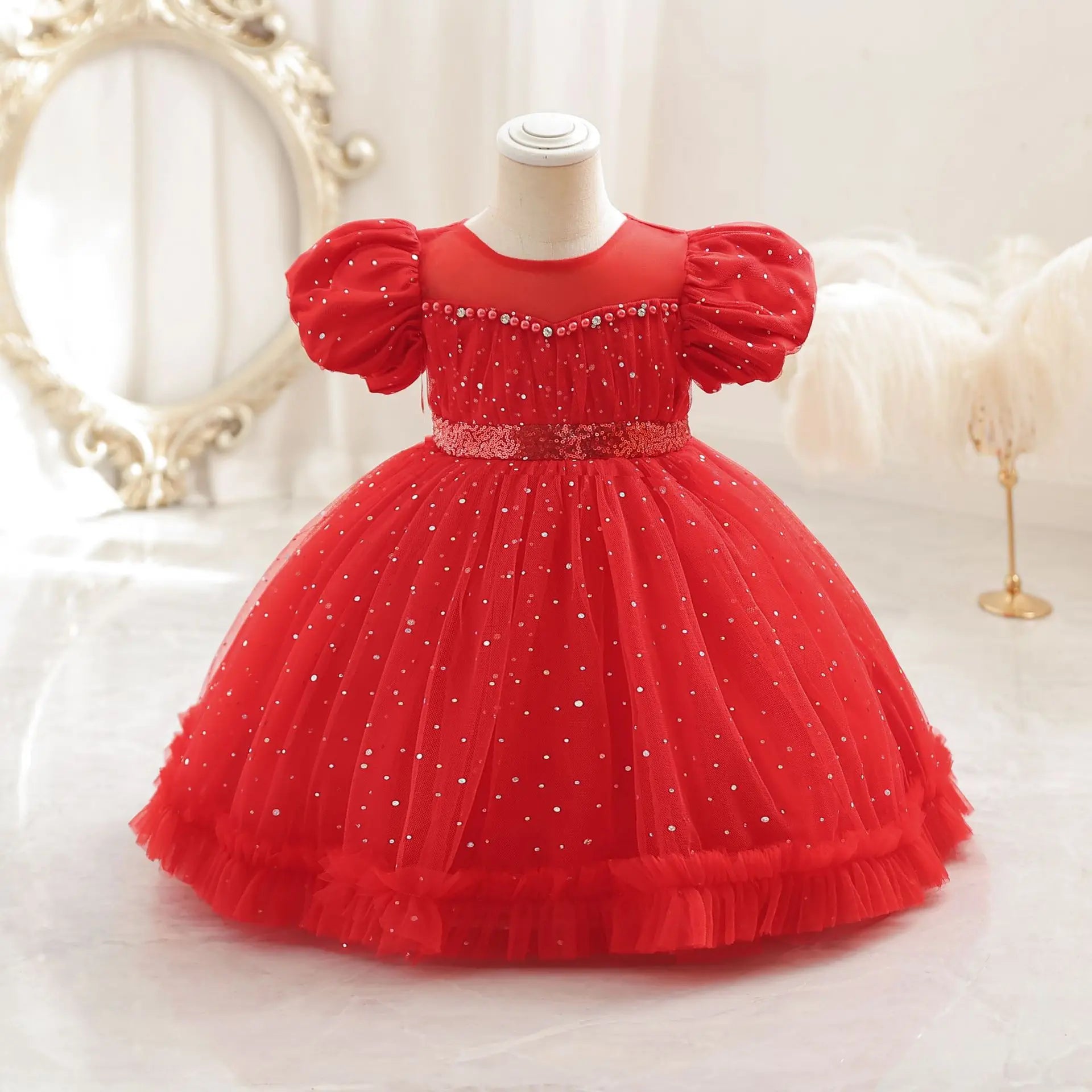 Kleid für Babyparty für Mädchen Himmel