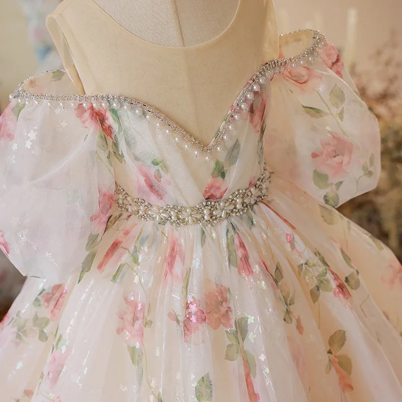 Vestido infantil de flores