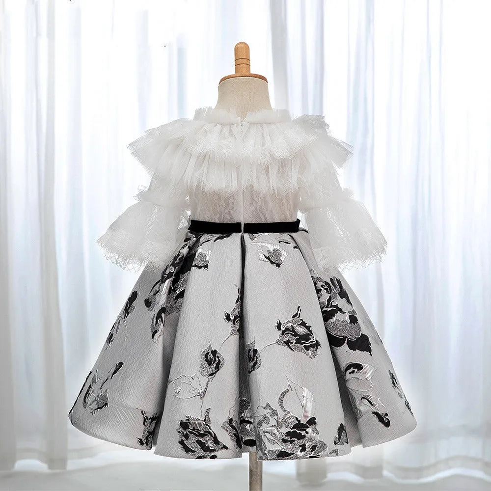 Vestido infantil flor y elegancia