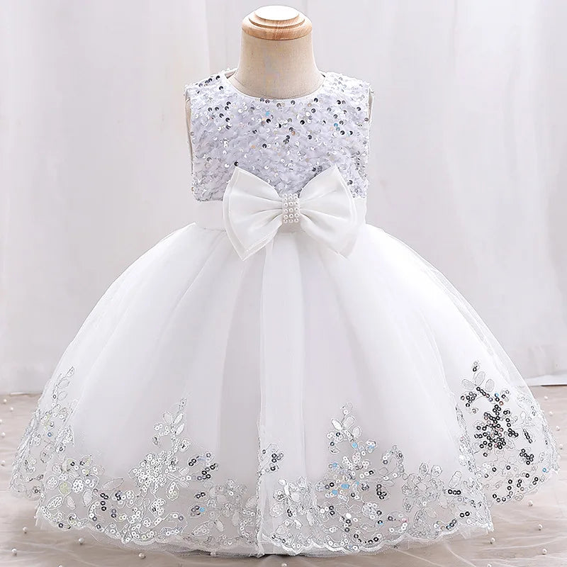 Vestido de cumpleaños infantil brillante