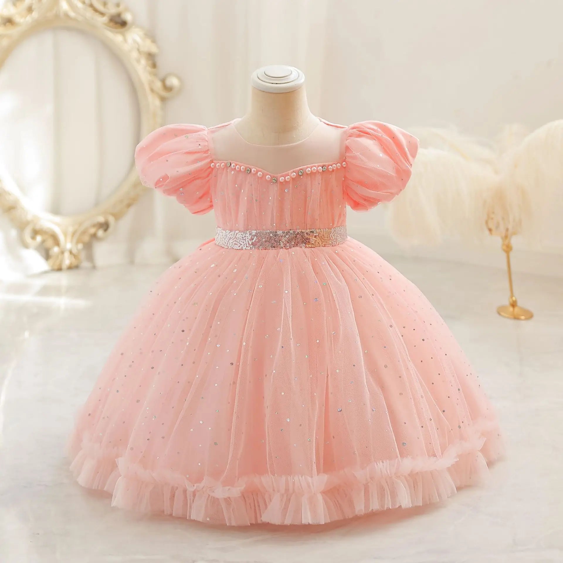 Vestido de cumpleaños cielo niña