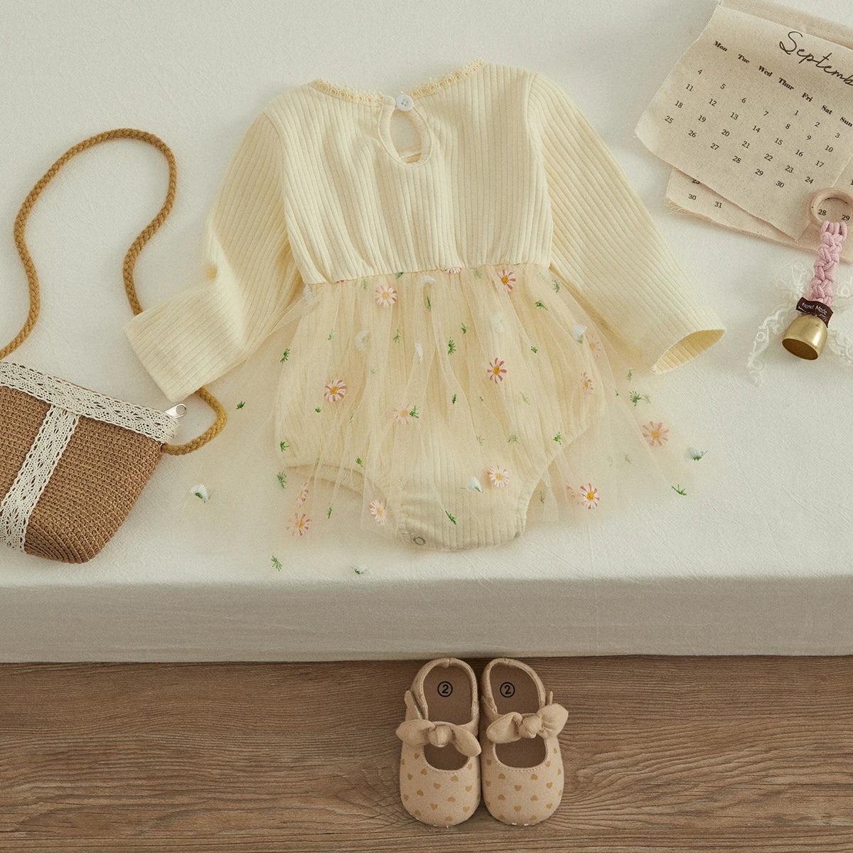 Baby-Tutu-Strampelanzug mit Blumenmuster marga