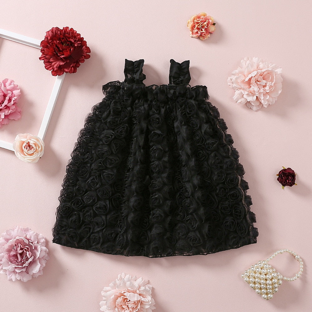 Vestido de verano floral negro