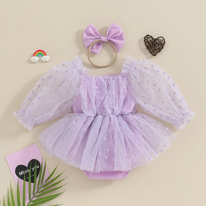 Strampelanzug Babykleid kleines Herz