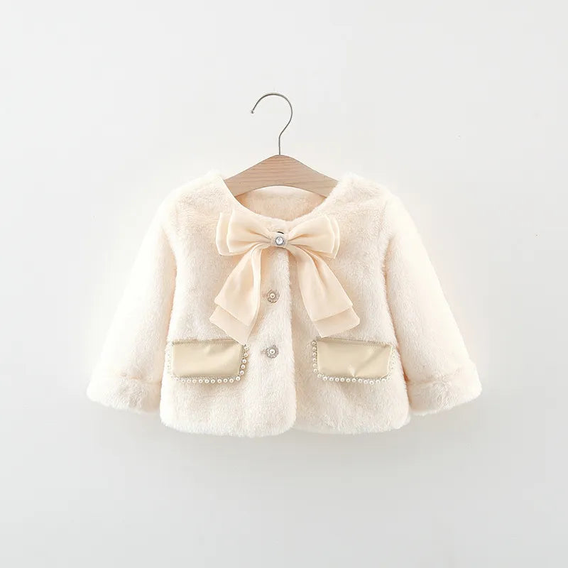 Cappotto con papillon per bambina