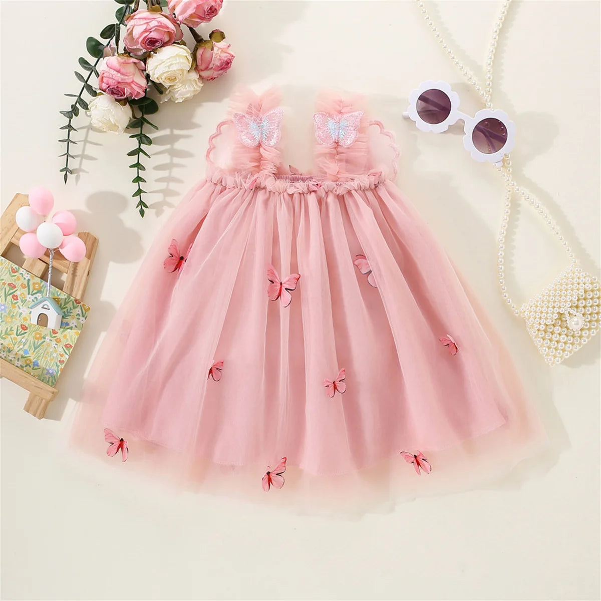 Babykleid Schmetterlingsflügel