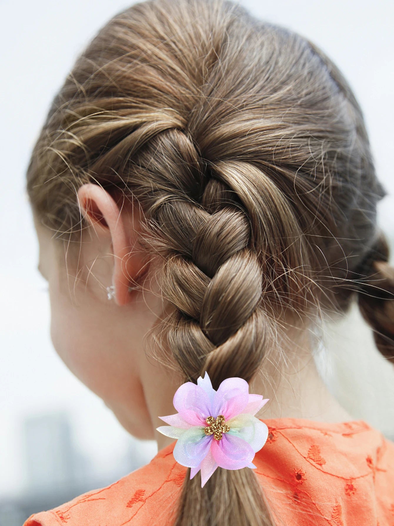 2er-Pack Haarspangen mit Blumen und Farben für Kinder