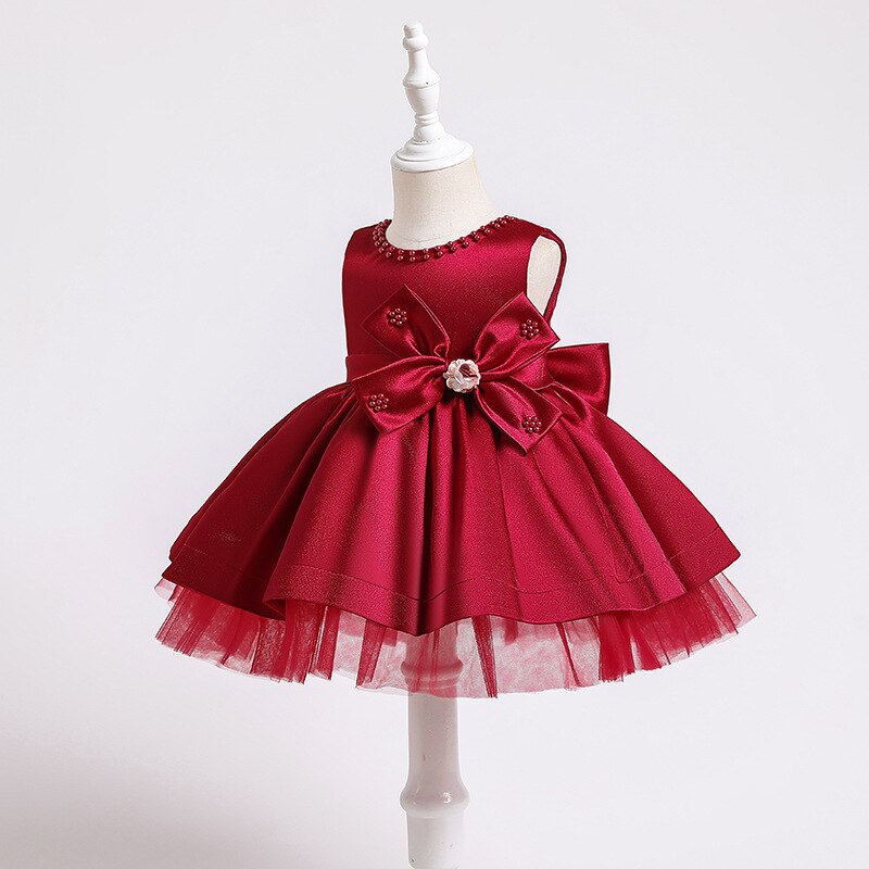 Vestido princesa bebe satinado