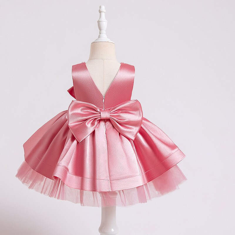 Vestido princesa bebe satinado