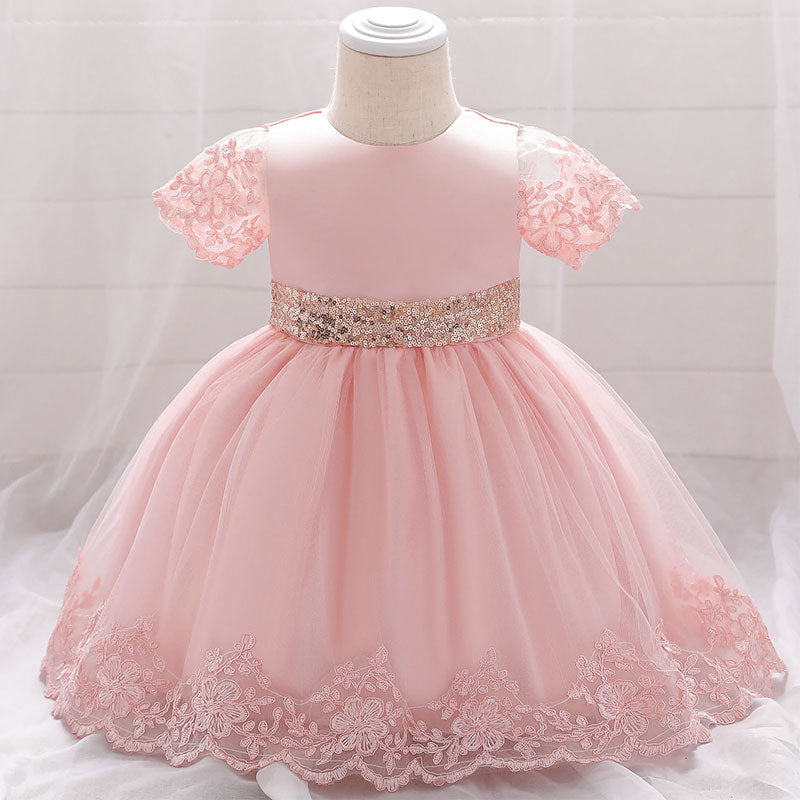 Vestido de cumpleaños princesa bebe – fresa