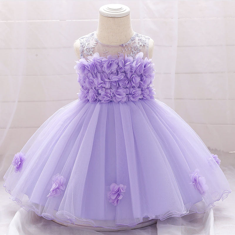 Baby-Prinzessin Kleid mit Blumenbustier