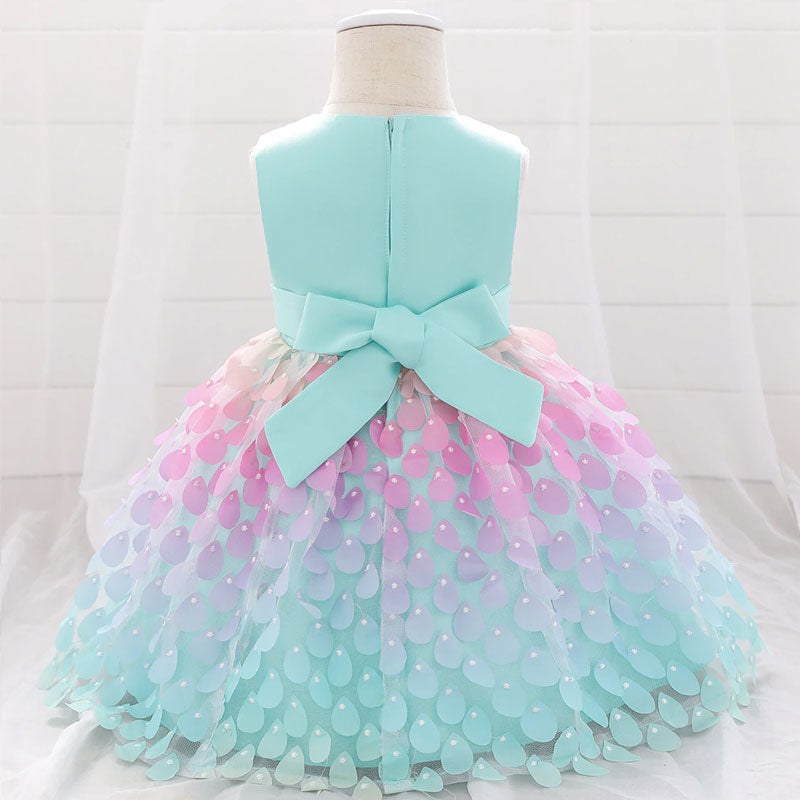 Vestido princesa bebé pétalo sirena