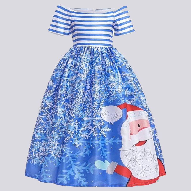 Abito di Natale per bambina, blu marinaro