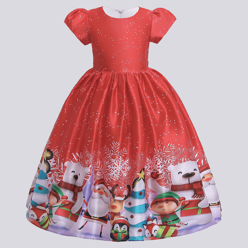 Vestido de papa noel para niña