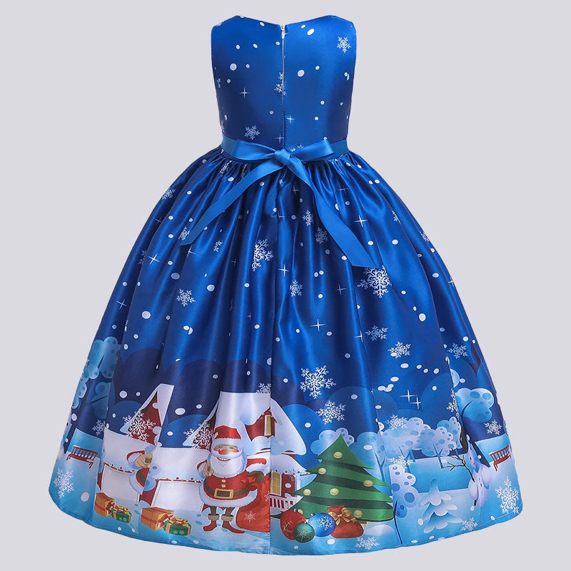 Vestido de navidad sin mangas para niña