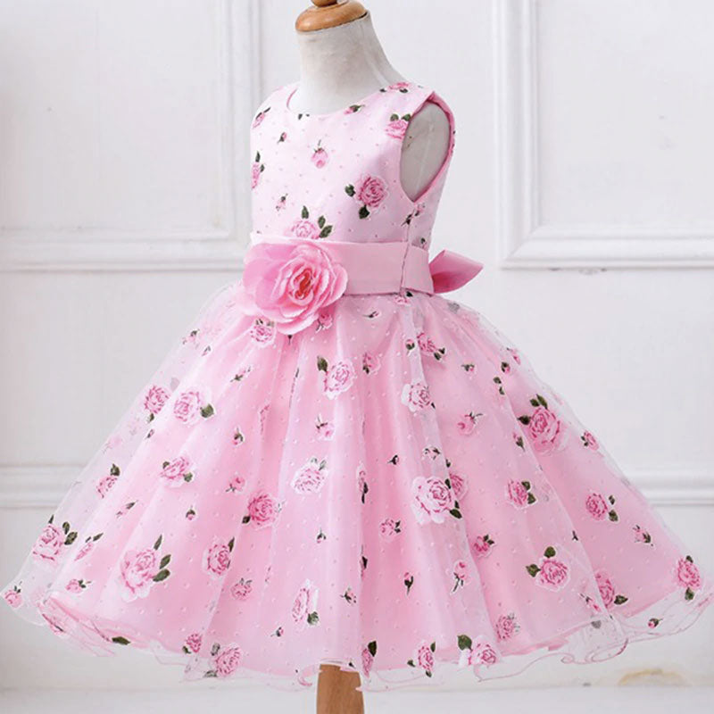 Vestido princesa rosa bebé