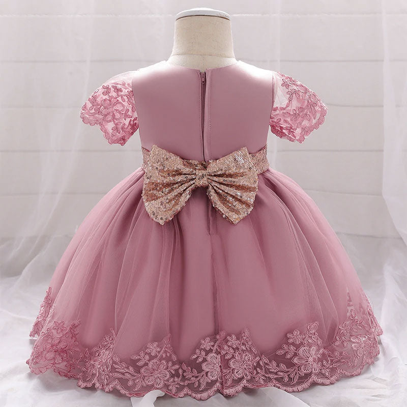 Vestido de novia rosa oscuro