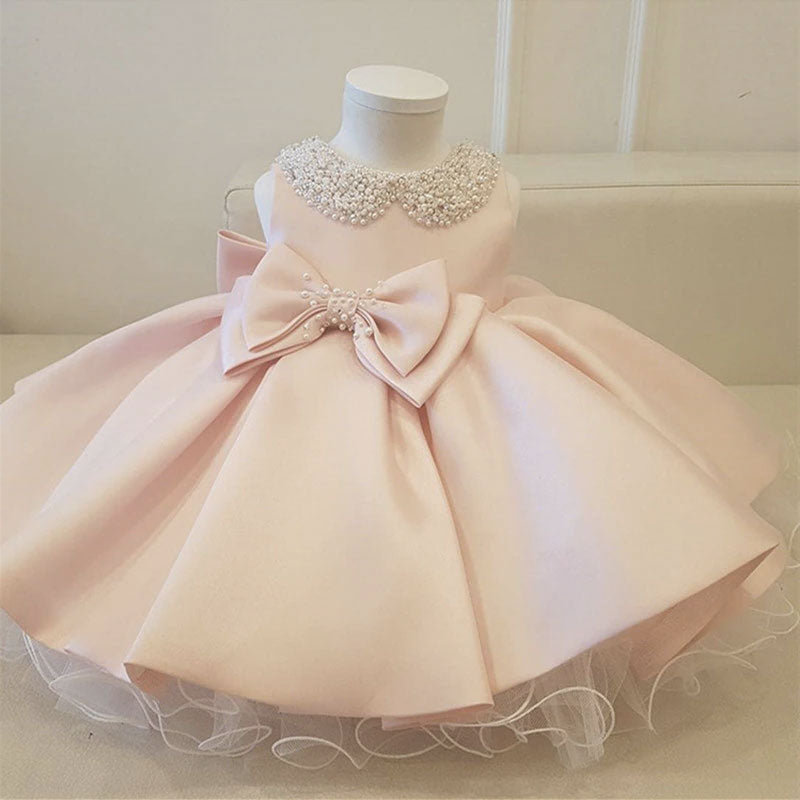 Vestido princesa bautizo niña rosa