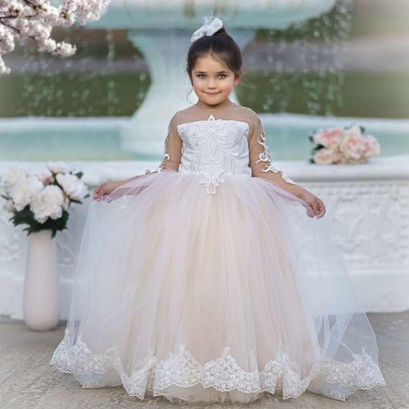 Vestido princesa niña con cola