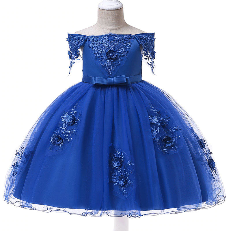 Vestido de fiesta azul de niña