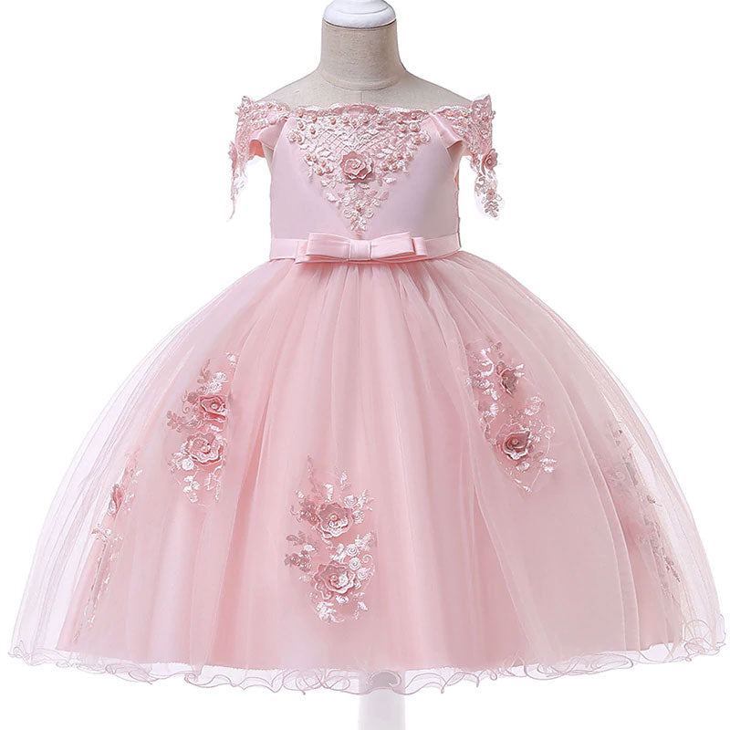 Kleid für die Trauung, Mädchen, rosa