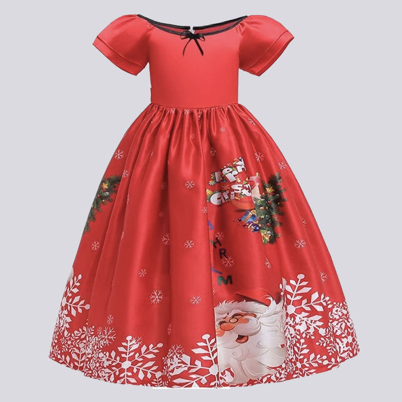 Vestido princesa niña navidad maxi