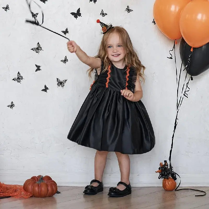 Kleid Halloween Kind Mädchen Fliege