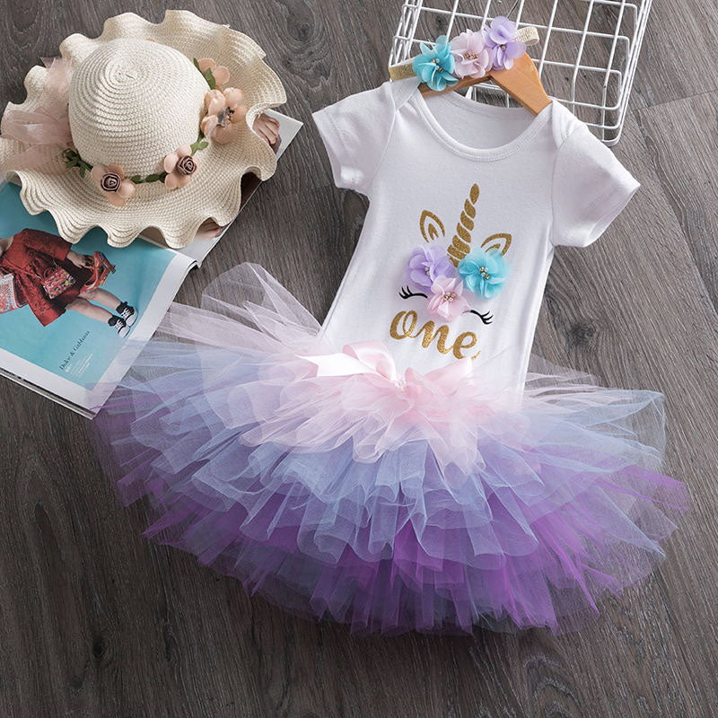 Vestido unicornio bebé 1 año