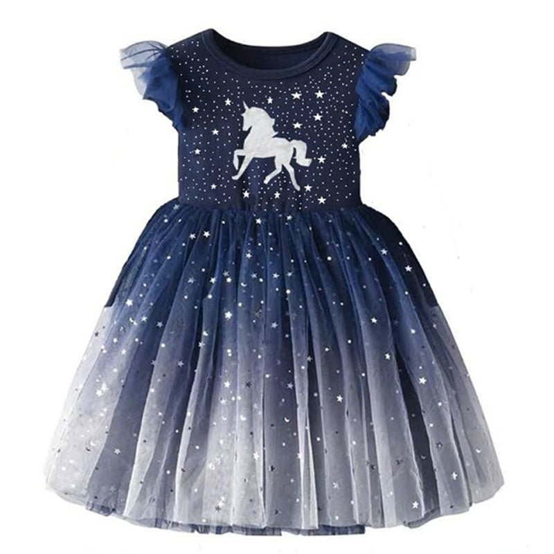 Einhornkleid Tutu silber